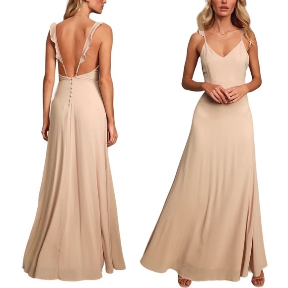 LULU'S Meteoric Rise Blush Maxi Dress 65341 - Picture 1 of 10